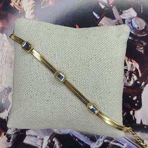 Gold Omega Chain Bracelet Brand New European Design Contemporary Fashion Style